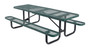 Vestil Steel Picnic Table Expanded Metal Rectangle Top - 30 In. x 96 In. - Green