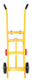 Vestil Steel Drum Truck Cradle With Mold On Rubber Wheel - 20-1/16 In. x 23-11/16 In. x 60-5/8 In. 1000 lb - Yellow