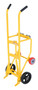 Vestil Steel Drum Truck Cradle With Mold On Rubber Wheel - 20-1/16 In. x 23-11/16 In. x 60-5/8 In. 1000 lb - Yellow