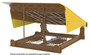 Vestil Steel Pull Chain Mechanical Dock Leveler - 74 In. W x 62 In. L x 24 In. D Pit Dimensions 35000 lb - Brown/Yellow