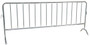 Vestil Steel Crowd Control Interlocking Barrier with Curved Feet - 101-3/16 In. Length - Silver