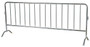 Vestil Steel Crowd Control Interlocking Barrier with Curved Feet - 101-3/16 In. Length - Silver