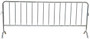 Vestil Steel Crowd Control Interlocking Barrier with Curved Feet - 101-3/16 In. Length - Silver