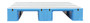 Vestil High Density Polyethylene Solid Top Rackable Pallet/Skid - 39-1/4 In. x 47-1/8 In. x 6-1/2 In. 8,800 lb Floor - Blue