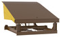 Vestil Steel Pull Chain Mechanical Dock Leveler - 74 In. W x 86 In. L x 24 In. D Pit Dimensions 20000 lb - Brown/Yellow