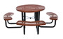 Vestil Steel Picnic Table Expanded Metal Round Top - 46 In. x 46 In. - Brown