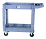 Vestil Plastic Utility Service Cart - 2 Shelves 40 In. x 18-1/2 In. x 33-1/2 In. 550 lb - Gray