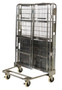 Vestil Galvanized Steel Foldable/Nestable Roller Container - 1 Shelf 30 In. x 43-1/2 In. x 69 In. 660 lb - Gray