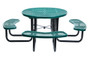 Vestil Steel Picnic Table Expanded Metal Round Top - 46 In. x 46 In. - Green