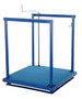 Vestil Steel Ergonomic Post-Crank Worker Platform With Mat - 72 In. x 36 In. x 65-5/8 In. 500 lb - Blue
