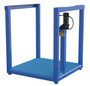 Vestil Steel Ergonomic Electric/Hydraulic Post-Crank Worker Platform With Mat - 36-1/4 In. x 37-3/16 In. x 42-5/8 In. 500 lb - Blue