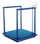 Vestil Steel Ergonomic Post-Crank Worker Platform With Mat - 36 In. x 36 In. x 65-5/8 In. 500 lb - Blue