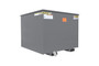 Vestil Steel Rotating Heavy Duty Box Hopper - 2-1/2 Cubic Yard 6,000 lb - Gray Semi Gloss