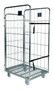 Vestil Galvanized Steel Foldable/Nestable Roller Container - 1 Shelf 35-1/4 In. x 28-1/4 In. x 69-11/16 In. 660 lb - Gray