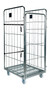 Vestil Galvanized Steel Foldable/Nestable Roller Container - 1 Shelf 35-1/4 In. x 28-1/4 In. x 69-11/16 In. 660 lb - Gray