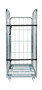 Vestil Galvanized Steel Foldable/Nestable Roller Container - 1 Shelf 35-1/4 In. x 28-1/4 In. x 69-11/16 In. 660 lb - Gray