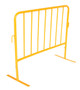 Vestil Steel Crowd Control Interlocking Barrier with Flat Feet - 47-1/2 In. Length - Yellow
