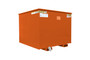 Vestil Steel Rotating Heavy Duty Box Hopper - 2-1/2 Cubic Yard 6,000 lb - Orange