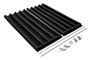 Vestil Polyethylene Heavy Duty D Style Hopper Lid Use with - 2 Cubic Yard Hoppers - Black