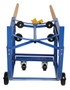 Vestil Steel Rotating Drum Cart with Polyurethane On Steel Wheels - 42 In. x 19 In. x 27-1/2 In. 1000 lb - Blue