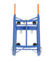 Vestil Steel Rotating Drum Cart with Steel Wheels - 42 In. x 19 In. x 27-1/2 In. 1000 lb - Blue
