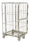 Vestil Galvanized Steel Foldable/Nestable Roller Container - 1 Shelf 32 In. x 26-3/8 In. x 59 In. 660 lb - Gray