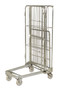 Vestil Galvanized Steel Foldable/Nestable Roller Container - 1 Shelf 32 In. x 26-3/8 In. x 59 In. 660 lb - Gray