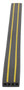 Vestil Rubber PVC Edge Guard - 2-3/8 In. x 3/4 In. Slot Black / - Yellow