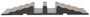 Vestil Molded Rubber Hose/Cable Crossover Bridge - 32-5/8 In. x 12 In. x 3-1/2 In. 2400 lb - Black