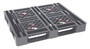 Vestil High Density Polyethylene Pallet - 48 In. x 40 In. x 6 In. 8000 lb Static - Black