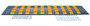Vestil Rubber Speed Hump Concrete Hardware - 110-3/4 In. x 23-1/2 In. x 1-5/8 In. 40000 lb Black / - Yellow