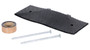Vestil Rubber Male End Cap Asphalt Hardware - 9-15/32 In. x 23-1/2 In. x 1-5/8 In. 40000 lb - Black