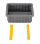 Vestil Plastic Drip Pan With Brackets For Deluxe Rotating Drum Cart - Gray