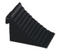 Vestil Molded Rubber Wheel Chock - 10 In. x 7 In. x 7-3/4 In. - Black