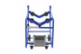 Vestil Steel Revolving Drum Cart - 66-3/4 In. x 18-7/8 In. x 26-3/4 In. 1000 lb - Blue