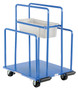 Vestil Steel Panel Cart With Glass Filled Nylon Casters - 32-1/8 In. x 26 In. x 40-3/8 In. 2000 lb - Blue
