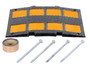 Vestil Rubber Speed Hump Middle Section Asphalt Hardware - 19-3/16 In. x 23-1/2 In. x 1-5/8 In. 40000 lb - Black