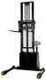Vestil Steel Adjustable Double Mast Stacker - 125 In. Raised Height 3,000 lb Black / - Yellow