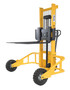 Vestil Steel Manual Rough Terrain Stacker - 62 In. Raised Height 2,000 lb - Yellow