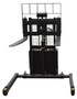 Vestil Steel Adjustable Double Mast Stacker - 43 In. Raised Height 3,000 lb Black / - Yellow
