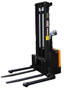 Vestil Steel Adjustable Powered Lift Stacker - 118 In. Raised Height 2000 lb Black / - Yellow