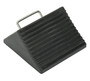 Vestil Molded Rubber Mini Wheel Chock - 8 In. x 8 In. x 4 In. - Black
