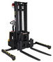 Vestil Steel Adjustable Extendable Fork Stacker - 118 In. Raised Height 1500 lb Black / - Yellow