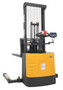 Vestil Steel Adjustable Powered Lift Stacker With Scale - 62 In. Raised Height 2,000 lb Black / - Yellow
