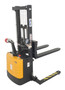 Vestil Steel Adjustable Powered Lift Stacker With Scale - 62 In. Raised Height 2,000 lb Black / - Yellow
