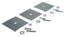 Vestil Plastic Speed Bump with 3 Holes Glue Down Hardware Kit - 9 In. x 5 In. x 4 In. - Silver