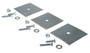 Vestil Plastic Speed Bump with 3 Holes Glue Down Hardware Kit - 9 In. x 5 In. x 4 In. - Silver