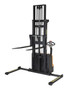 Vestil Steel Adjustable Double Mast Stacker - 125 In. Raised Height 2200 lb Black / - Yellow