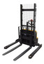 Vestil Steel Adjustable Powered Lift Stacker - 63 In. Raised Height 2,600 lb - Black
