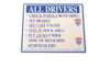 Vestil Aluminum Instruction Sign Driver Beware - 1/8 In. x 11-3/4 In. x 9-3/4 In. - White